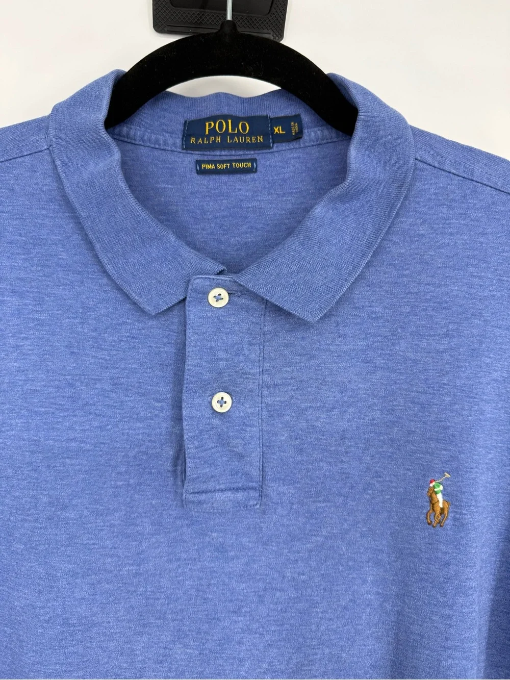 Polo Ralph Lauren Pima Soft Touch Polo Shirt XL Classic Preppy Golf Heathered